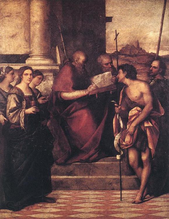 Sebastiano del Piombo San Giovanni Crisostomo and Saints Norge oil painting art